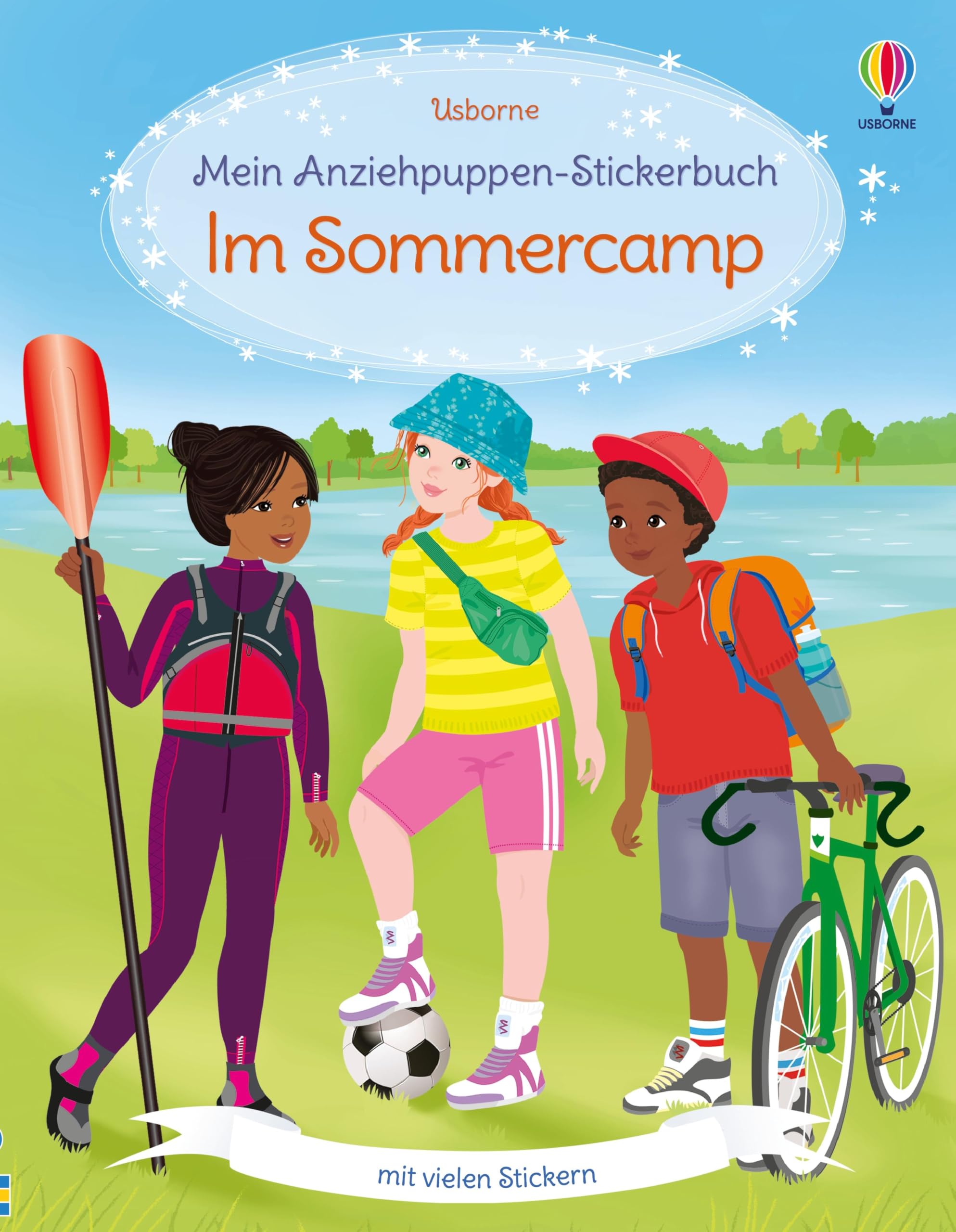 Mein Anziehpuppen-Stickerbuch: Im Sommercamp: Stickerheft mit vielen Anzieh-Stickern – Abenteuer im Ferienlager – für Kinder ab 5 Jahren (Meine Anziehpuppen-Stickerbücher)