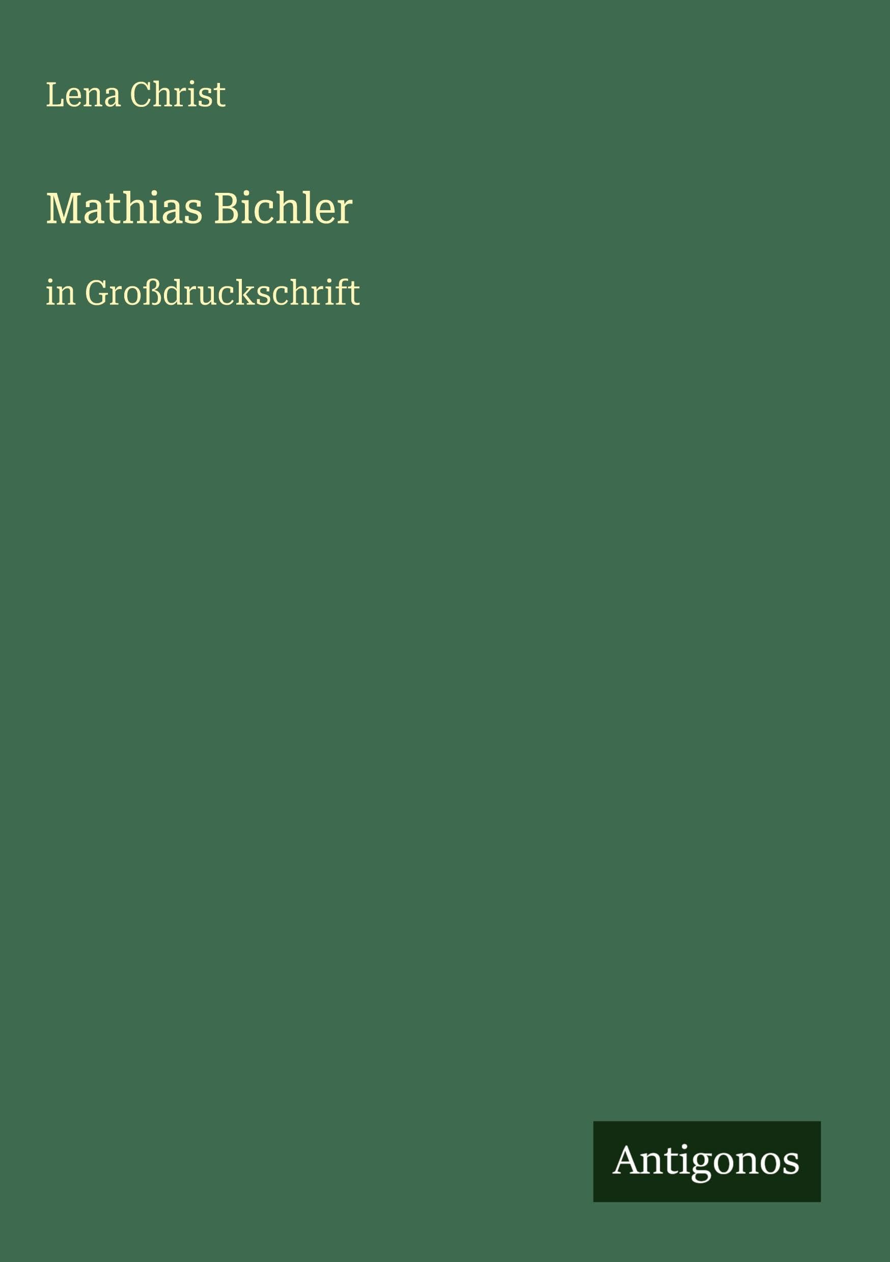 Mathias Bichler: in Großdruckschrift