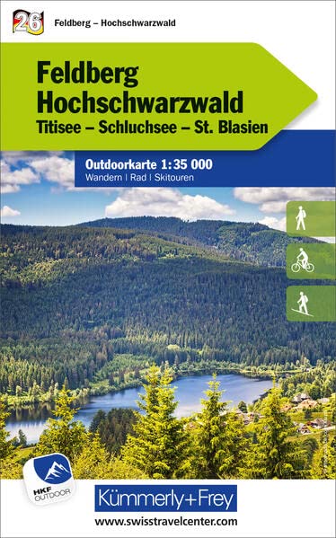 Feldberg - Hochschwarzwald Nr. 26. Outdoorkarte Deutschland 1:35 000: Titisee, Schluchsee, St. Blasien, water resistant, free Download mit HKF Maps App (Kümmerly+Frey Outdoorkarten Deutschland)
