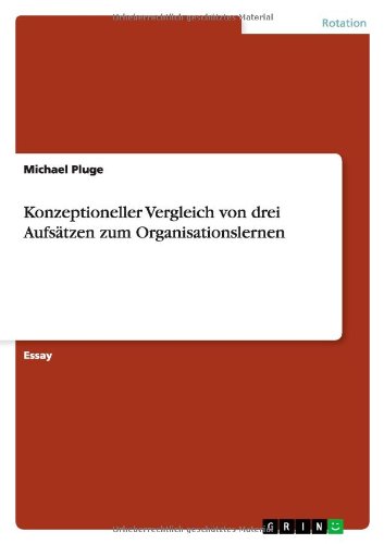 Konzeptioneller Vergleich von drei Aufsätzen zum Organisationslernen
