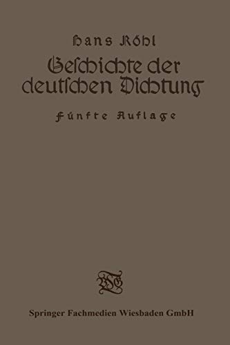Geschichte der deutschen Dichtung