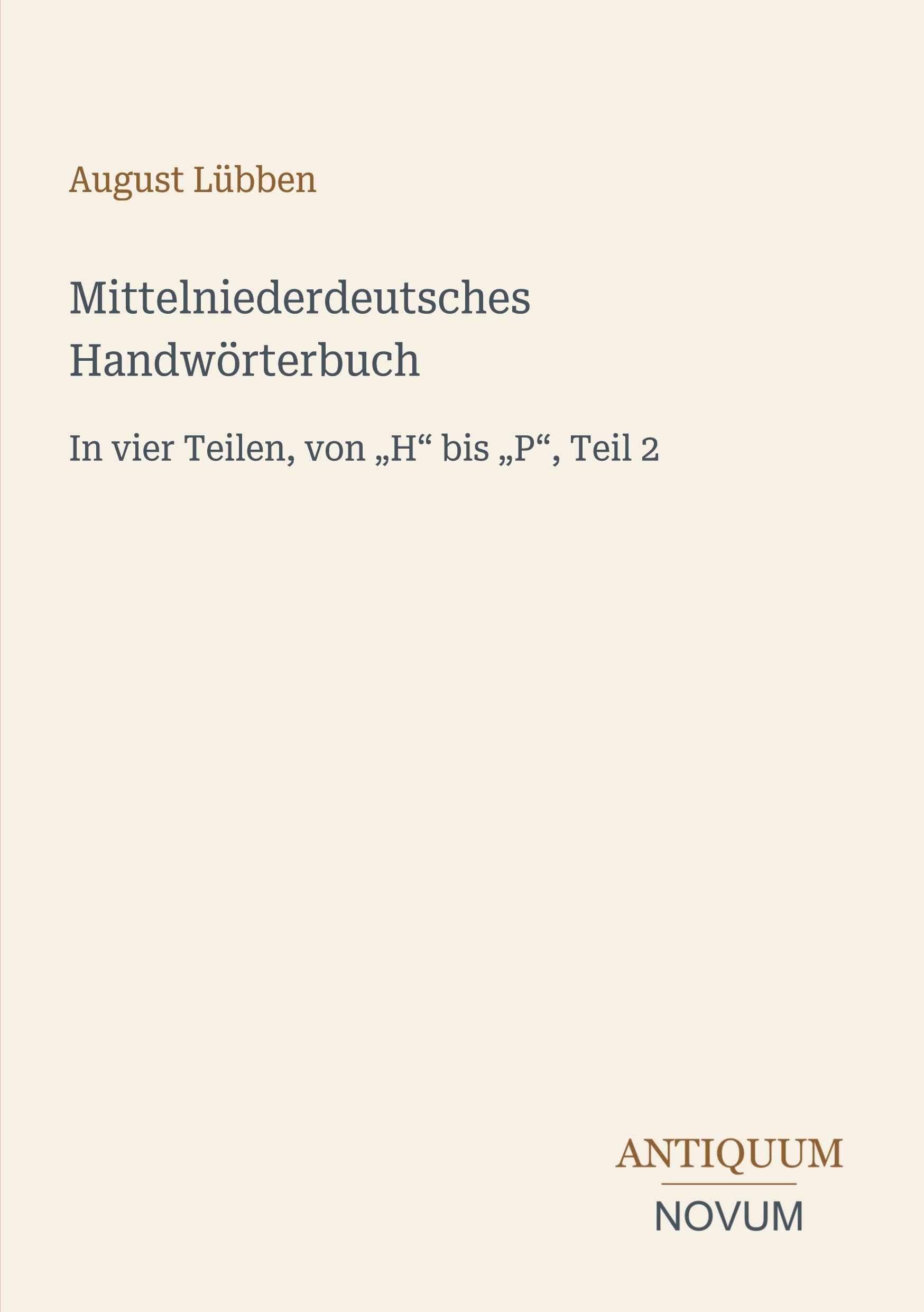 Mittelniederdeutsches Handwörterbuch