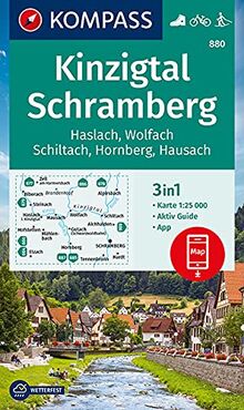 KOMPASS Wanderkarte Kinzigtal Schramberg, Haslach, Wolfach, Schiltach, Hornberg: 3in1 Wanderkarte 1:25000 mit Aktiv Guide inklusive Karte zur offline ... Langlaufen. (KOMPASS-Wanderkarten, Band 880)