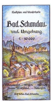 Bad Schandau und Umgebung 1:10000: Stadtplan und Wanderkarte. Rathmannsdorf - Krippen - Altendorf - Unteres Kirnitzschtal - Falkenstein.