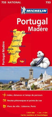 Carte Portugal, Madère Michelin