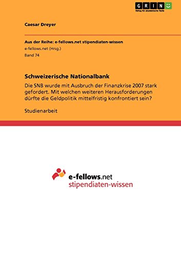 Schweizerische Nationalbank: Die SNB wurde mit Ausbruch der Finanzkrise 2007 stark gefordert. Mit welchen weiteren Herausforderungen dürfte die Geldpolitik mittelfristig konfrontiert sein?