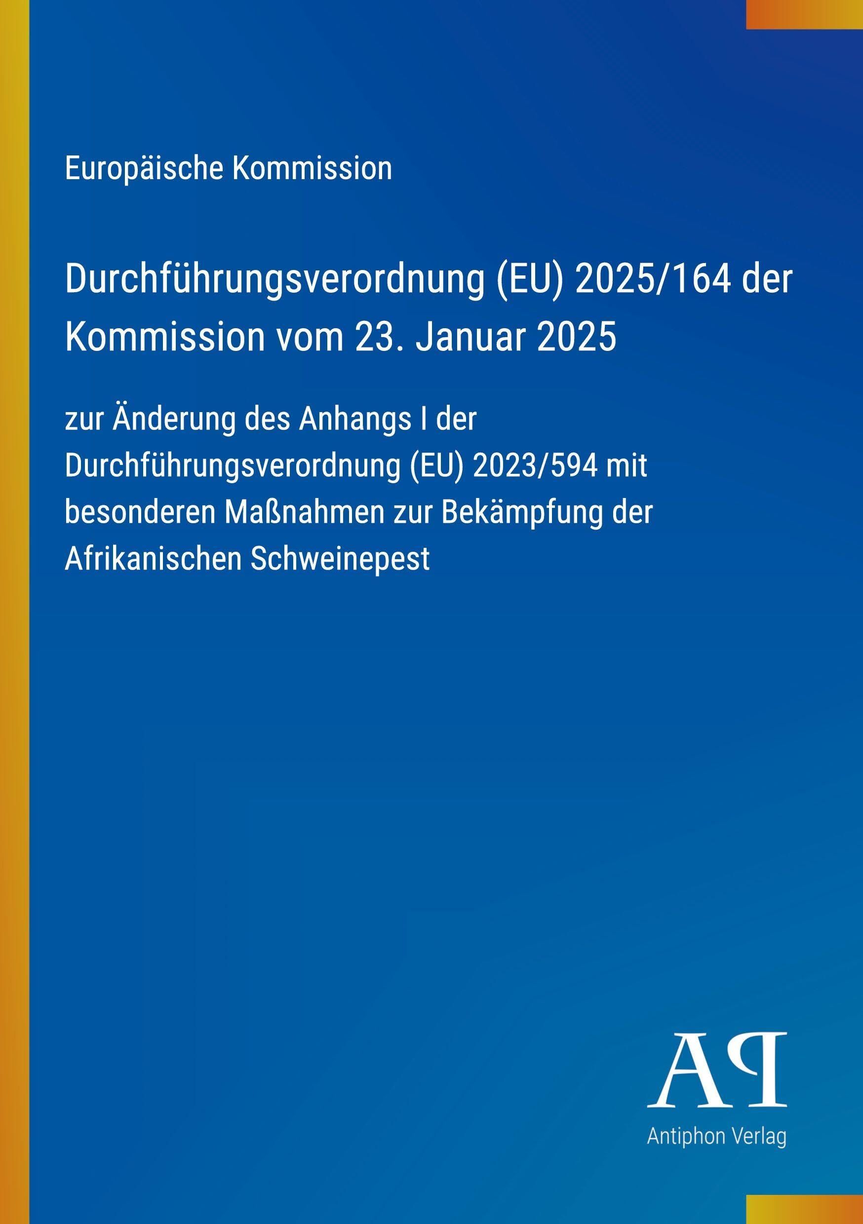 Durchführungsverordnung (EU) 2025/164 der Kommission vom 23. Januar 2025