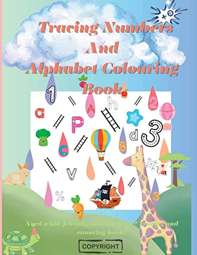 Tracing Numbers and Alphabet coloring book: ENGLISH