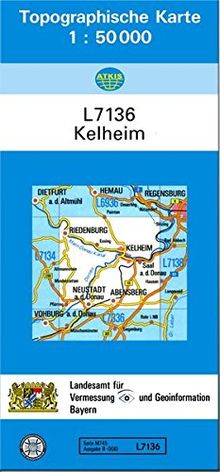 TK50 L7136 Kelheim: Topographische Karte 1:50000 (TK50 Topographische Karte 1:50000 Bayern)