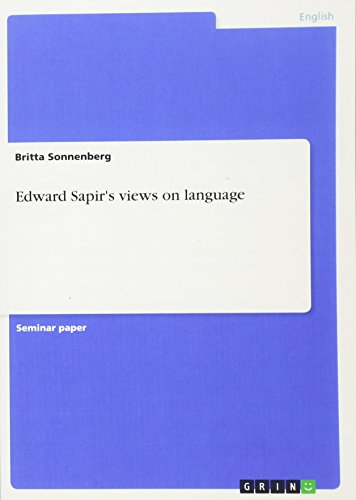 Edward Sapir's views on language