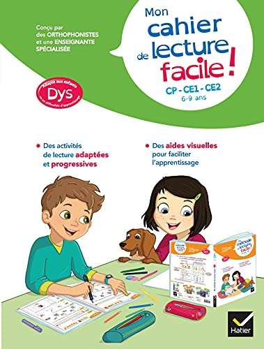 Mon Cahier De Lecture Facile ! Adapté Aux Enfants Dys Ou En Difficulté D'apprentissage
