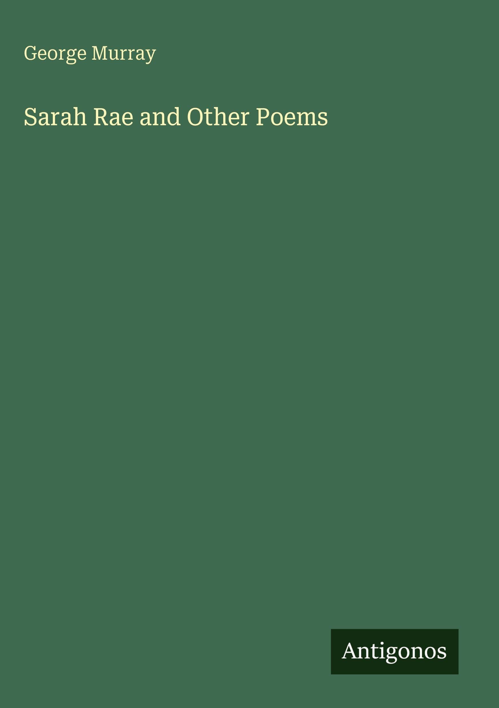Sarah Rae and Other Poems