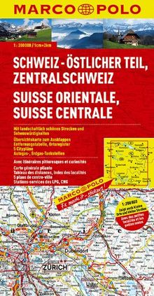 MARCO POLO Karte Schweiz, Östlicher Teil, Zentralschweiz 1:200.000