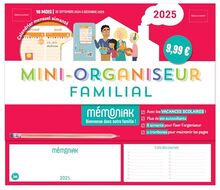 Mini-organiseur familial 2025 : 16 mois, de septembre 2024 à décembre 2025