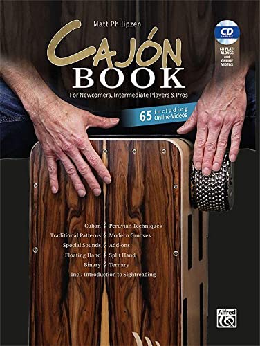Matt Philipzen Cajon Book (Bk&Cd&Code), For Newcomers, Intermediate Players & Pros, Including Cd And 65 Online Videos