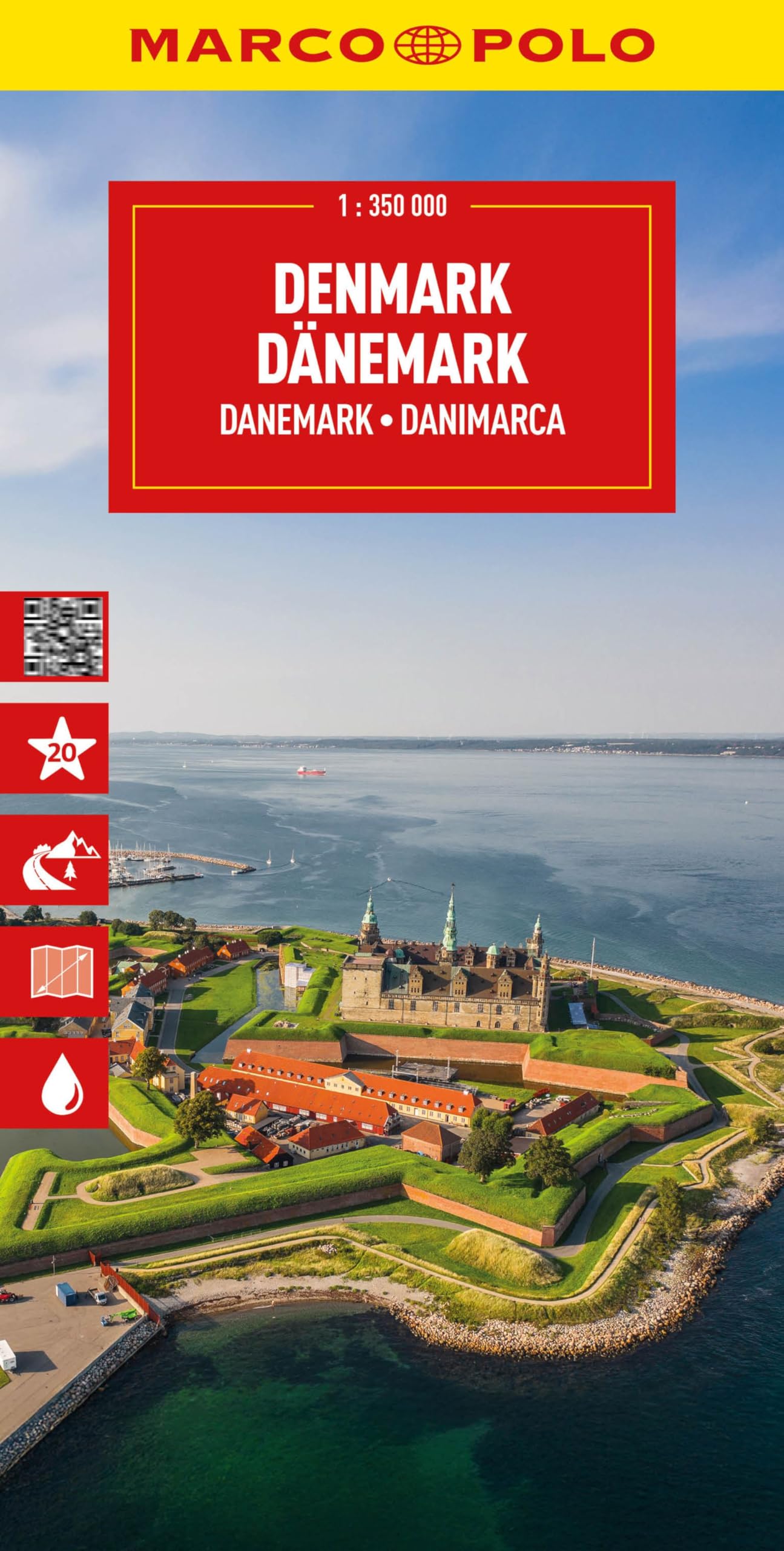 Marco Polo Reisekarte Dänemark 1, 350.000, Straßenkarte Und Autokarte Mit Sehenswerten Strecken, Highlights Und Digitaler Erweiterung (Marco Polo