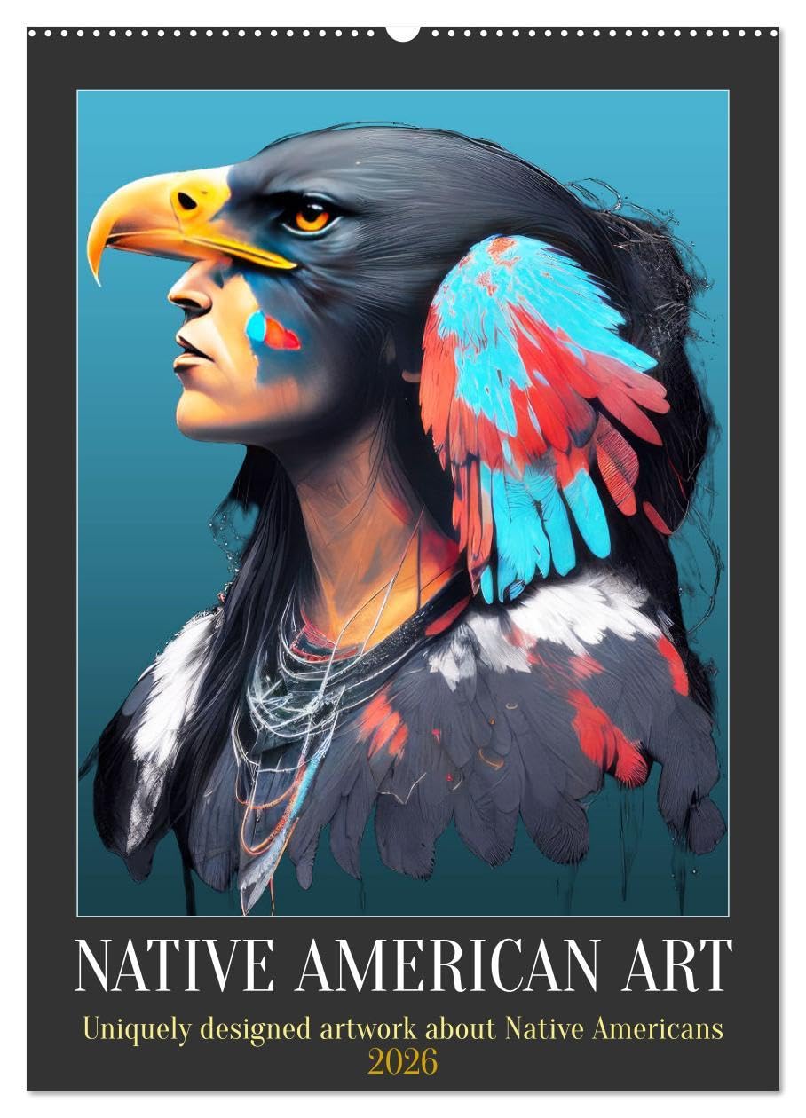 Native American Art (Wall Calendar 2026 DIN A2 portrait), CALVENDO 12 Month Wall Calendar: Uniquely designed artwork of Native Americans