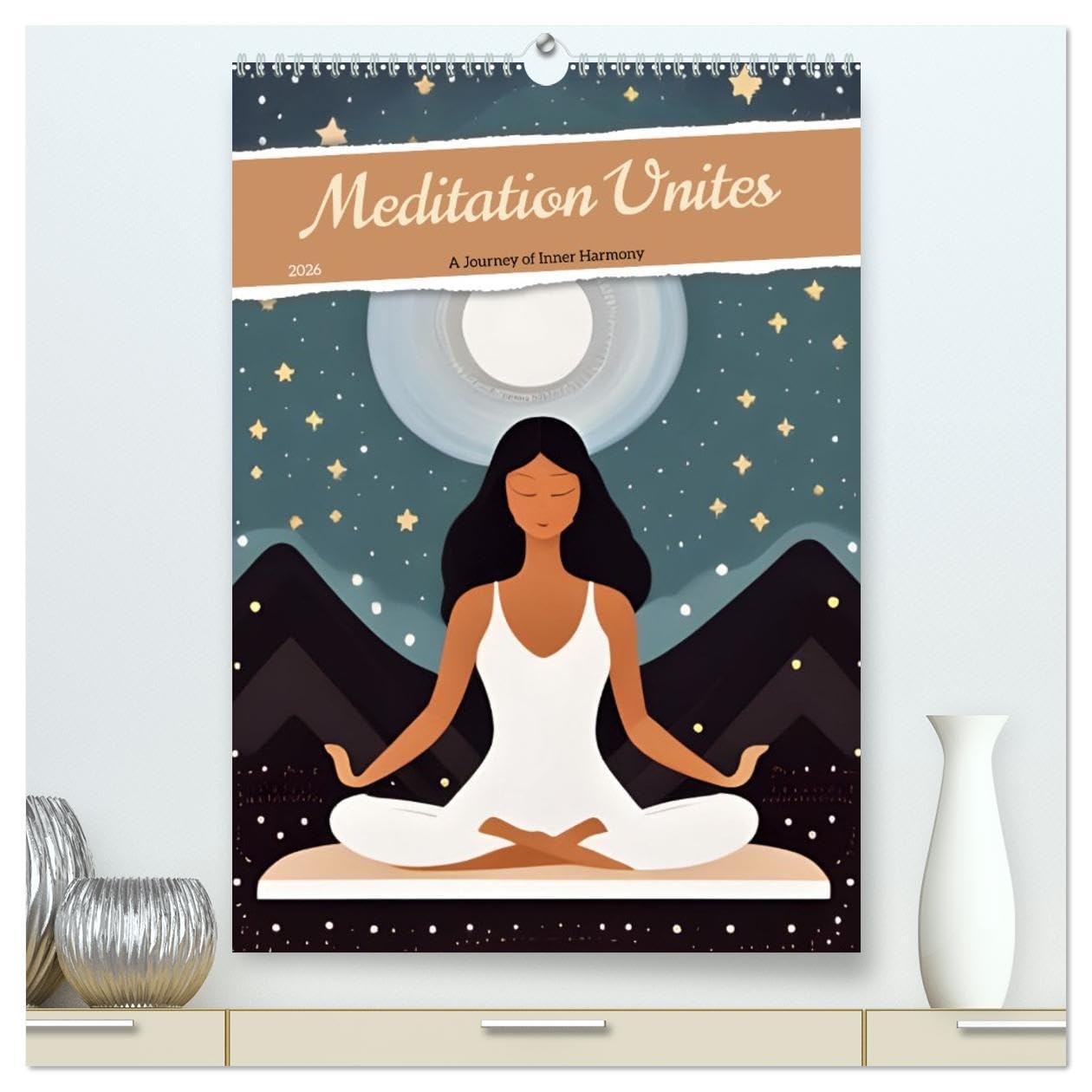 Meditation Unites (High Quality Premium Wall Calendar 2026 DIN A2 portrait),CALVENDO 12 Month Wall Calendar: A Journey of Inner Harmony