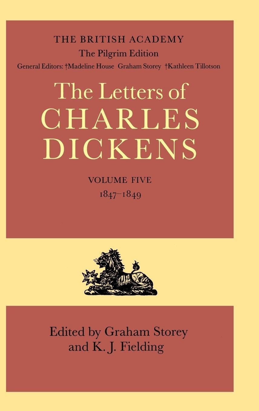 DICKENS: LETTERS PILGRIM DLPE V5 C (Letters of Charles Dickens, Band 5)