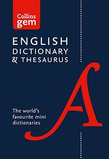 Collins English Gem Dictionary and Thesaurus: Two Books-in-One Mini Format (Collins Gem)