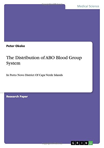 The Distribution of ABO Blood Group System: In Porto Novo District Of Cape Verde Islands