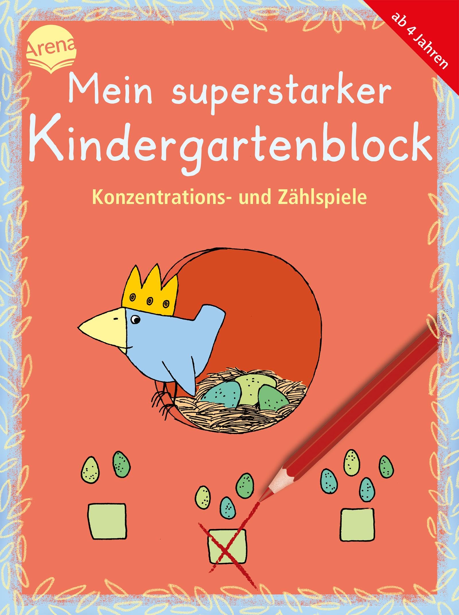 Mein superstarker Kindergartenblock. Konzentrations- und Zählspiele: 80 Rätsel für Kindergartenkinder (Kleine Rätsel und Übungen für Kindergartenkinder)