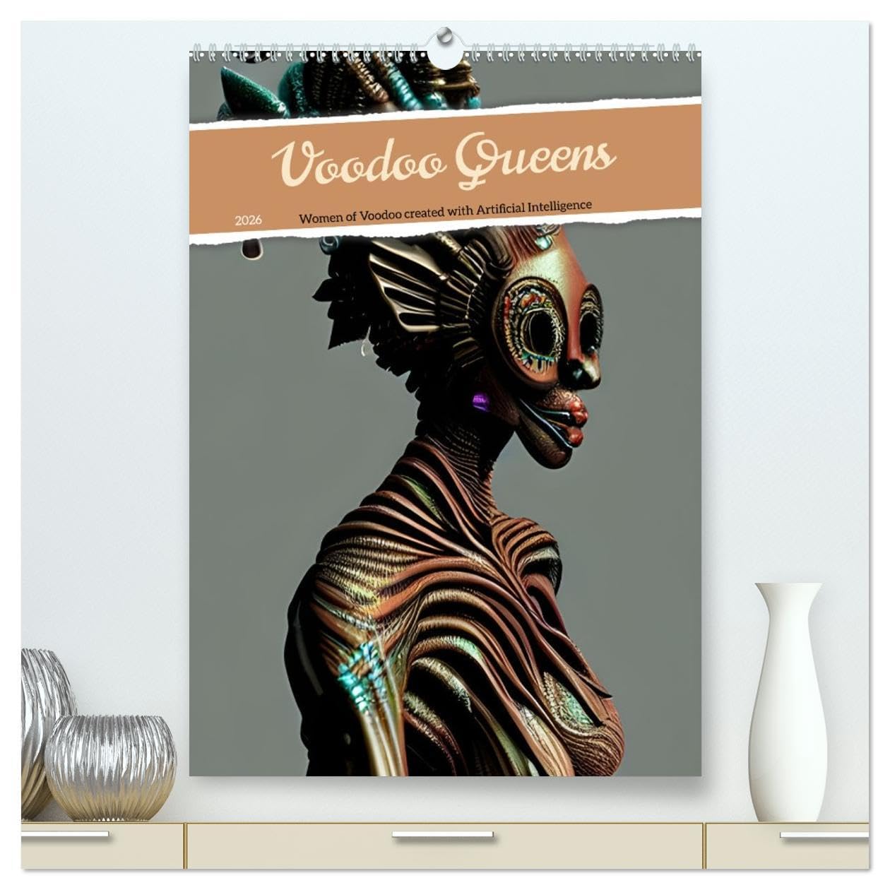 Voodoo Queens (High Quality Premium Wall Calendar 2026 DIN A2 portrait),CALVENDO 12 Month Wall Calendar: Women of Voodoo created with Artificial Intelligence