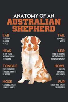 Anatomy Of An Australian Shepherd Dogs Funny Gift: Undated Daily Planner: One Page Per Day, Daily Organizer, To Do List (6" x 9")