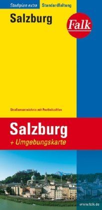 Falk Cityplan Extra Standardfaltung International Salzburg mit Straßenverzeichnis