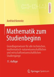 Mathematik zum Studienbeginn: Grundlagenwissen für alle technischen, mathematisch-naturwissenschaftlichen und wirtschaftswissenschaftlichen Studiengänge