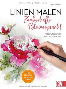 Malbuch für Erwachsene – Linien malen – Zauberhafte Blumenpracht: Malen, träumen & entspannen. Kreatives Malbuch zur Entspannung. Rückwärts Malbuch.