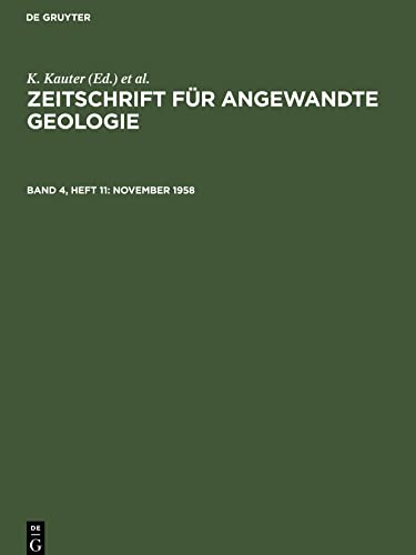 Zeitschrift für Angewandte Geologie, November 1958
