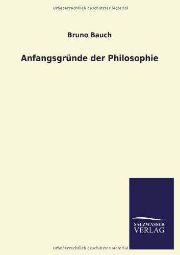 Anfangsgründe der Philosophie