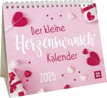 Mini-Kalender 2025: Der kleine Herzenswunschkalender: Mini-Monatskalender. Kleiner Tischkalender zum Aufstellen mit Monatskalendarium