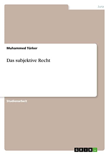 Das subjektive Recht