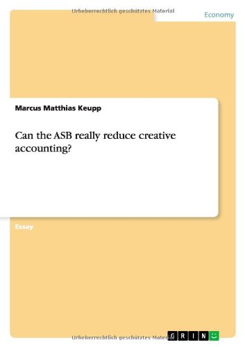 Can the ASB really reduce creative accounting?