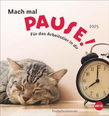 Mach mal Pause Postkartenkalender 2025 - Für das Arbeitstier in dir: Kleiner Tierkalender mit lustigen Sprüchen rund um Büro und Arbeit. Kalender zum ... und Versenden. (Postkartenkalender Heye)