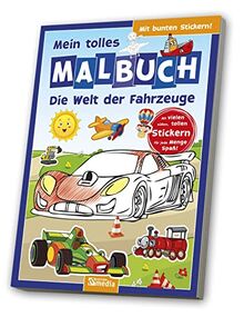 Malbuch mit Stickern: Fahrzeuge