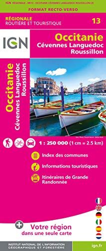 Occitanie (Cévennes-Languedoc-Roussillon) Recto/verso 1:250 000