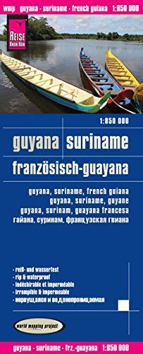 Reise Know-How Landkarte Guyana, Suriname, Französisch-Guayana (1:850.000): world mapping project
