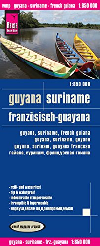 Peter Rump, Reise Know-How Verlag Reise Know-How Landkarte Guyana, Suriname, Französisch-Guayana (1, 850.000), World Mapping Project