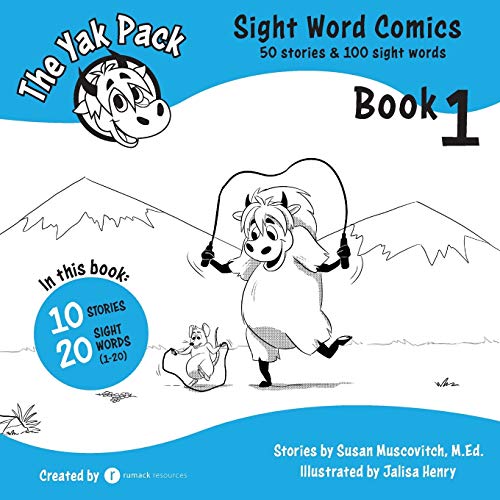 The Yak Pack: Sight Word Stories: Book 1: Comic Books to Practice Reading Dolch Sight Words (1-20): Sight Word Comics: Book 1: Comic Books to Practice ... Pack – Phonics & Sight Words Bundle, Band 1)