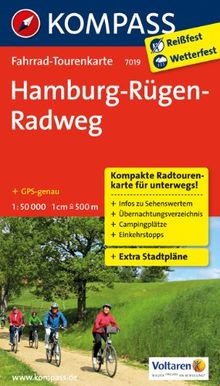 Hamburg-Rügen-Radweg 1 : 50 000: Fahrrad-Tourenkarte. GPS-genau