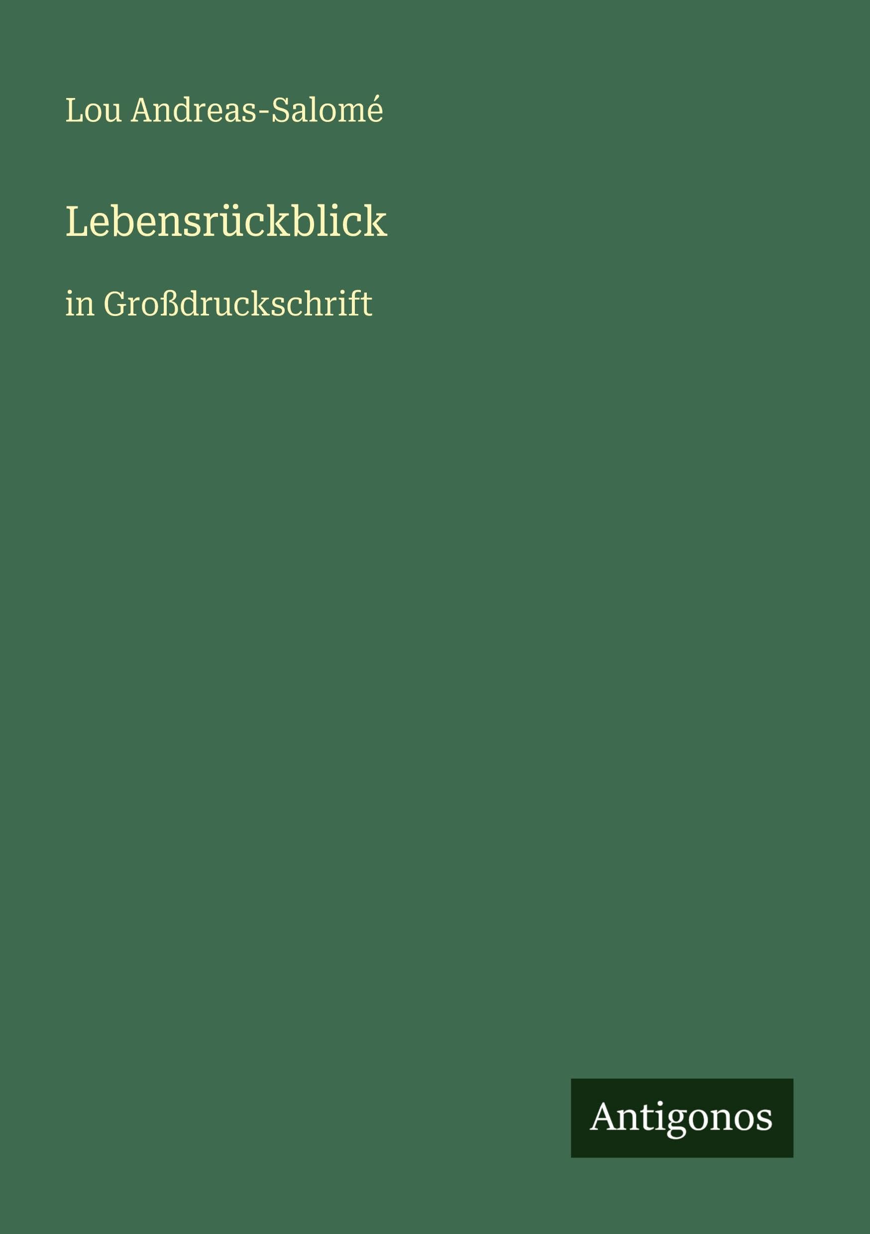 Lebensrückblick: in Großdruckschrift