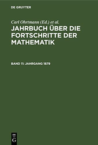 Jahrgang 1879 (Jahrbuch über die Fortschritte der Mathematik)