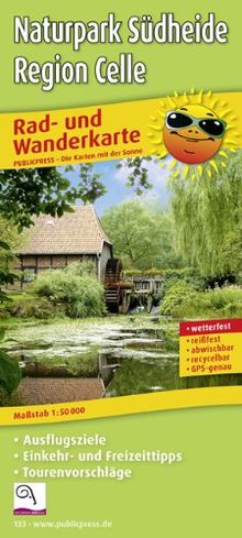 Rad- und Wanderkarte Naturpark Südheide - Region Celle: Mit Ausflugszielen, Einkehr- & Freizeittipps, reissfest, wetterfest, abwischbar, GPS-genau. 1:75000