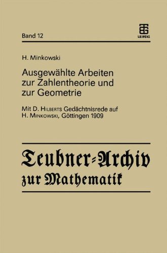 Ausgewahlte Arbeiten zur Zahlentheorie und zur Geometrie (German Edition) (Teubner-Archiv zur Mathematik)