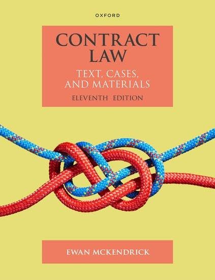 Ewan McKendrick Contract Law, Text Cases And Materials