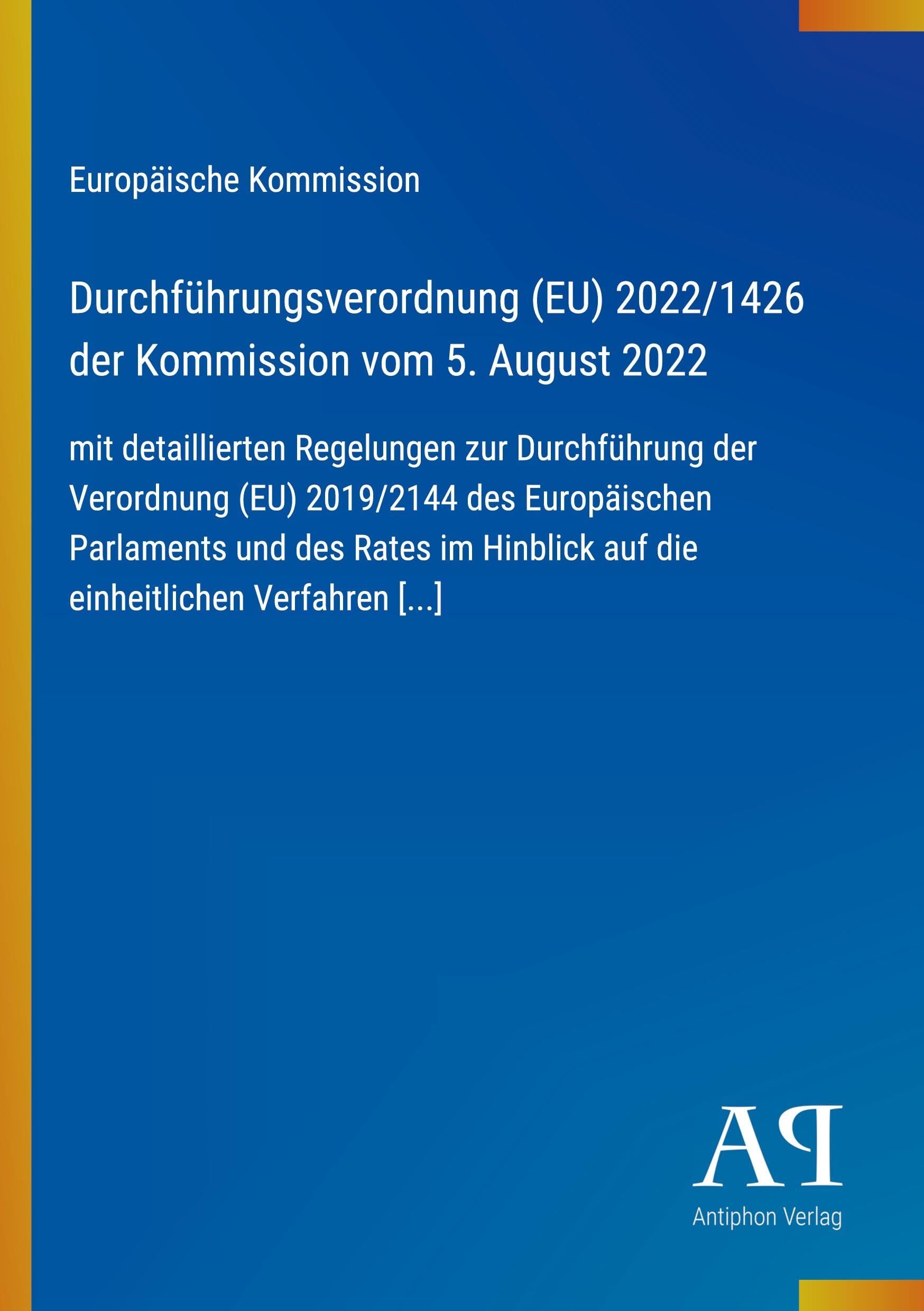 Durchführungsverordnung (EU) 2022/1426 der Kommission vom 5. August 2022