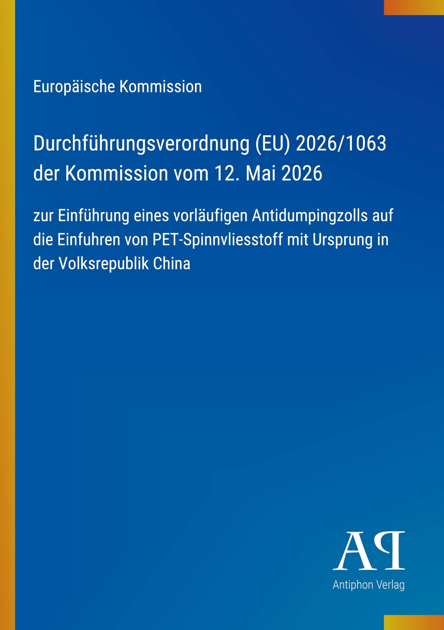 Durchführungsverordnung (EU) 2026/1063 der Kommission vom 12. Mai 2026